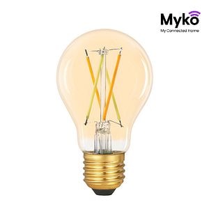 Bec LED, smart, E27, A60, 60 W, amber • Jacobsen Myko