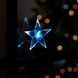 Decoratiune luminoasa Stea, 8.5 cm, transparent