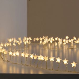 Ghirlanda luminoasa stelute, 180 LED, 8 m, iluminare alb cald