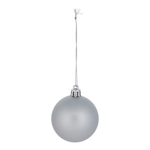 Set globuri brad, 10 bucati, argintiu