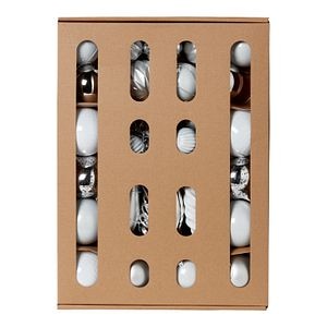 Set globuri de Craciun, 40 bucati, argintiu