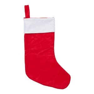 Ciorap Mos Craciun, fetru, 49 cm, rosu-alb