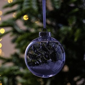 Glob zapada si frunze, 8 cm, transparent