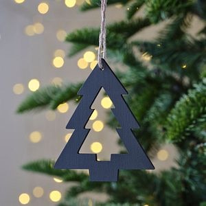 Decoratiune brad, 10 cm, verde inchis