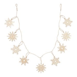 Ghirlanda Fulg de zapada, 200 cm, maro deschis