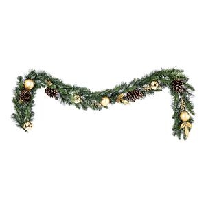 Ghirlanda artificiala, 183 cm, verde - auriu