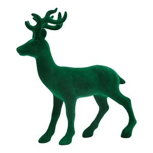 Decoratiune Ren, lemn, 25.5 cm, verde