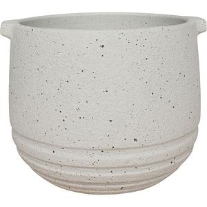 Ghiveci flori VERVE, argila, D 21 cm, crem