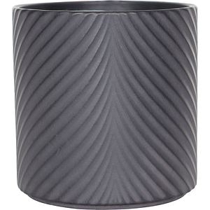 Ghiveci flori VERVE, teracota, D 13 cm, negru