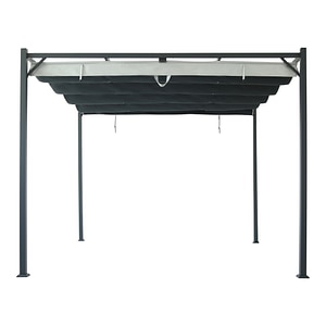 Pergola gradina Klikstrom Alize, otel/ poliester, 3 x 3 x 2.32 m, gri