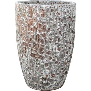 Ghiveci flori VERVE Volcanic, D 23 cm, maro