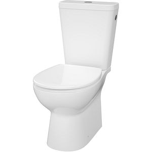 Set vas WC GOODHOME Tasi, ceramica, evacuare verticala, rezervor 3-4.5 l, capac SoftClose, alb