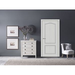Usa de interior, alba, reversibila, mdf, 90 x 205 cm, toc inclus, Classic