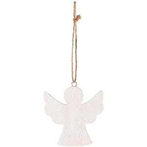 Decoratiune brad ingeras lemn, 8x1 cm