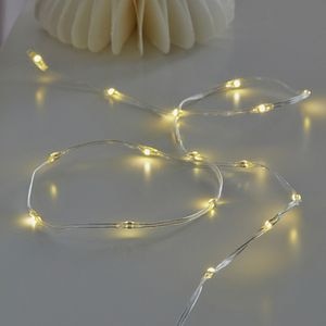 Ghirlanda luminoasa, 20 microled-uri, 1.25 m, iluminare alb cald