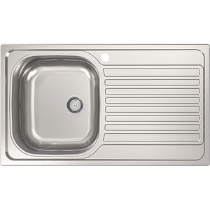 Chiuveta bucatarie Jabiri Linen, 1 cuva, picurator reversibil, 76 x 43.5 cm, inox