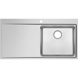 Chiuveta bucatarie GOODHOME Varenna, 1 cuva, picurator reversibil, 100 x 52 cm, inox