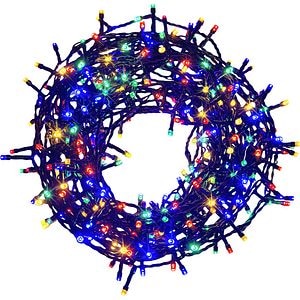 Instalatie de Craciun 400 LED-uri, 29.95 m, 3.6 W, verde, lumina multicolora