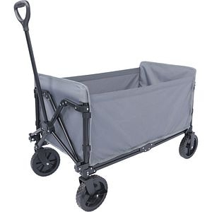 Carucior gradina Vatani, poliester, 50 x 100 x 96 cm, gri