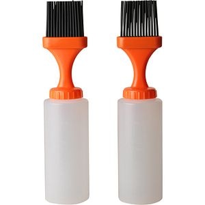 Set 2 recipiente cu pensula gratar, silicon, 5.7 x 25.3 cm, multicolor