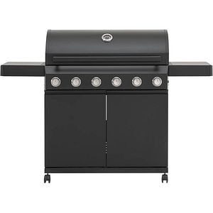 Gratar pe gaz GOODHOME Praden, 6 arzatoare, 4 role, negru