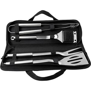 Set 4 ustensile gratar GOODHOME, argintiu