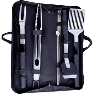 Set 10 ustensile gratar GOODHOME, otel inoxidabil, negru