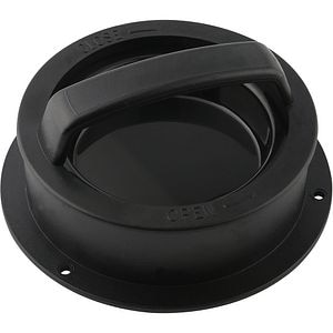 Presa burger, plastic, 12.5 cm, negru