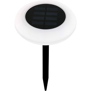 Lampa solara LED RGB, plastic, negru