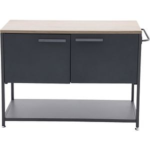 Dulap gradina GOODHOME Cucino, otel, 120 x 60 x 87.5 cm, gri