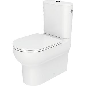 Set vas WC GOODHOME Cavally C832BP832L, ceramica, evacuare orizontala, rezervor 3-4.5 l, capac SoftClose, alb