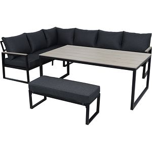 Set mobilier gradina GOODHOME Aconite, 3 piese, negru