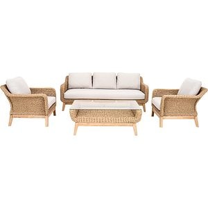 Set mobilier gradina GOODHOME Calora, 5 piese, crem