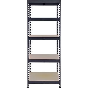 Raft atelier GOODHOME Rivet, metal, 67.5 x 40 x 180cm, negru