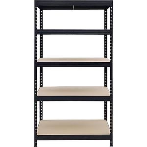 Raft atelier GOODHOME Rivet, metal, 97 x 40 x 180cm, negru