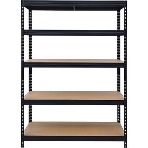 Raft atelier GOODHOME Rivet, metal, 128 x 40 x 180cm, negru