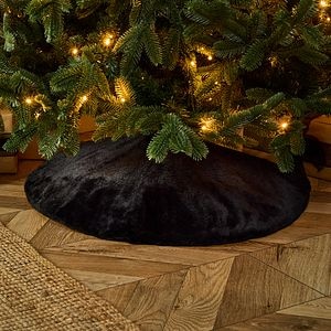 Masca suport brad, blana sintetica, 75 cm, negru