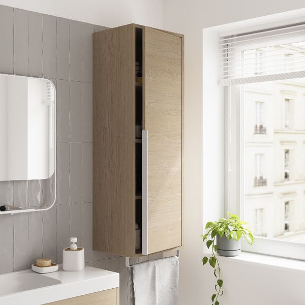 Coloana baie suspendata, lemn stejar, 30 x 115 x 36 cm GoodHome Maza