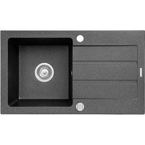 Chiuveta bucatarie PYRAMIS NEXT, 1 cuva, picurator reversibil, compozit granit, negru