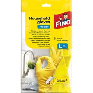 Manusi menaj FINO, latex, marimea L, galben