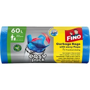 Saci menajeri FINO Easy Pack, 20 bucati, 60 l, albastru