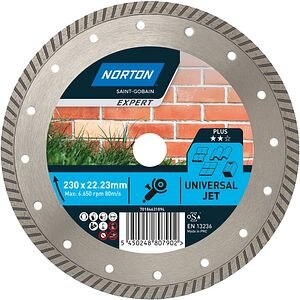 Disc diamantat pentru fierastrau NORTON, 230 x 22 mm, metal, gri