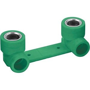 Cot PPR suport perete, 20 mm, racord 1/2, verde