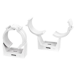 Clema prindere PPR, alb, 25 mm, simpla cu capac