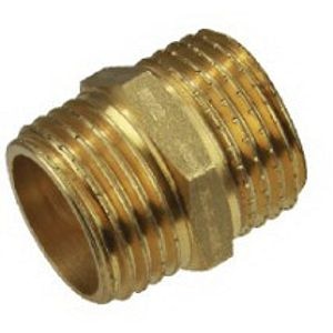 Niplu alama, racord 1, filet exterior-exterior