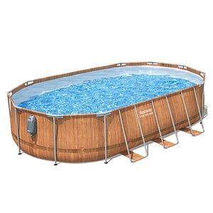 Piscina supraterana BESTWAY STEEL PRO MAX Comfort Jet Series, ovala, 610x366x122 cm, 20241L