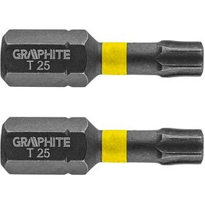 Bit impact GRAPHITE, TX25, 25mm, 2buc