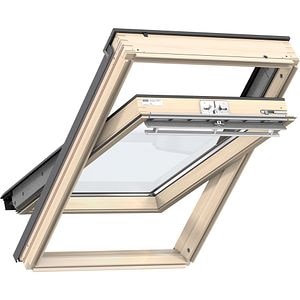 Fereastra mansarda VELUX Basic GZL PK08 1051Z, lemn, operare de sus, 94 x 140 cm, natur