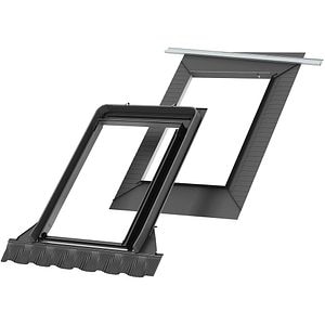 Rama etansare VELUX EDW CK04 1000, aluminiu, 55 x 98 cm, gri antracit