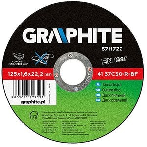 Disc polizor GRAPHITE 57H722, 125x22.2mm